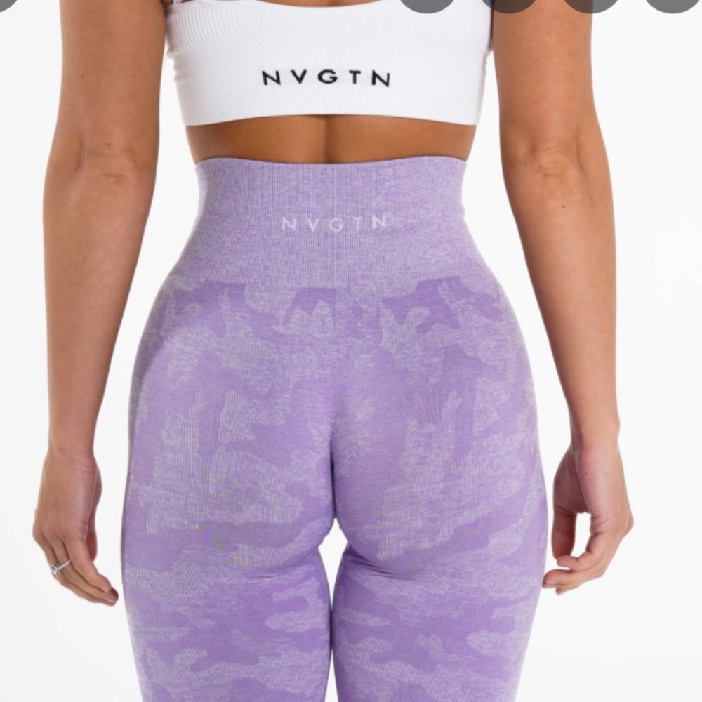 NVGTN Lilac Camo Seamless Leggings M
